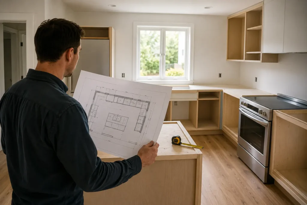 Measuring the kitchen space