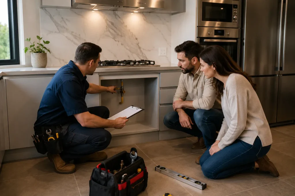 Double-checking the gas connection